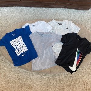 Boys 6/7 Shirt lot - Nike, Hurley, etc